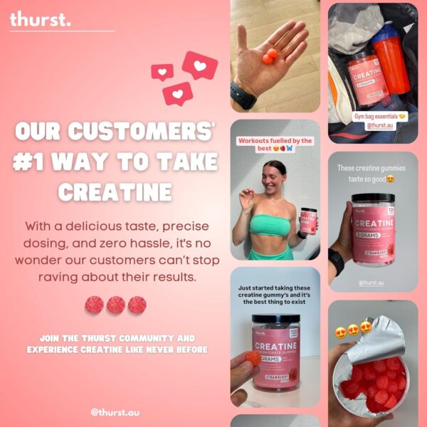 Creatine Monohydrate Gummies for Men & Women, 5G Creatine per Serving | Enhanced Muscle Growth, Strength, Focus and Recovery, Low Calorie, Sugar Free, No Artificial Colours - Strawberry Burst Flavour 120 Gummies - Image 10