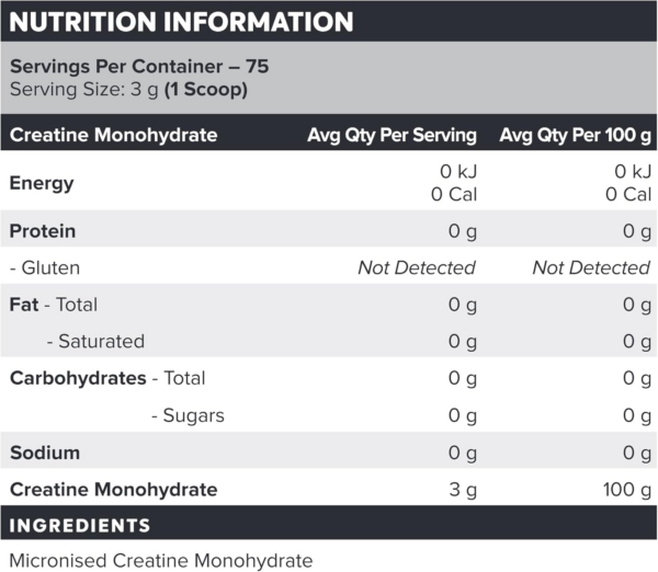 Creatine Monohydrate 225G - Image 3